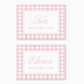 Milestone Card Set, Cavalier Garden Gingham Pink