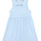 Girl Powder Blue Stripe French Terry Tennis Dress