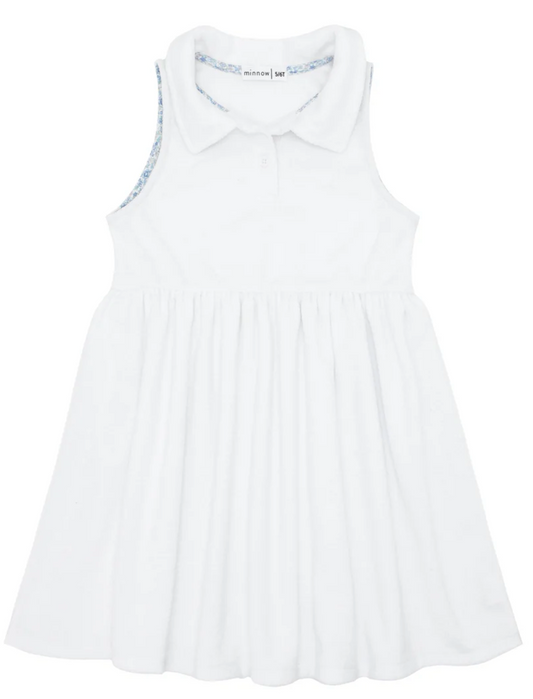 Girl WhiteFrench Terry Tennis Dress