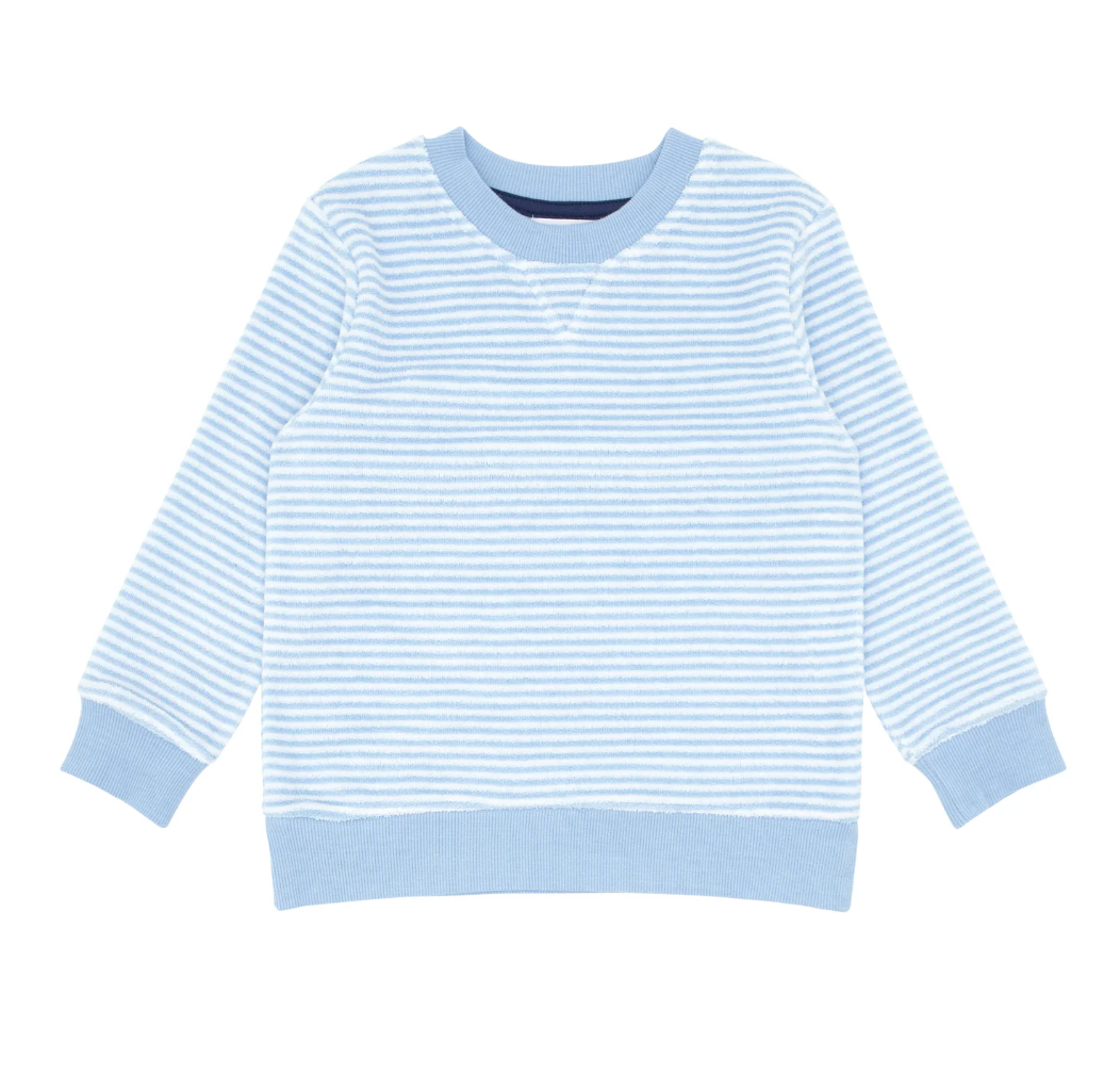 Unisex Powder Blue Stripe French Terry Sweatshirt