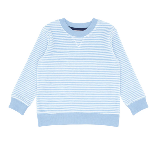 Unisex Powder Blue Stripe French Terry Sweatshirt