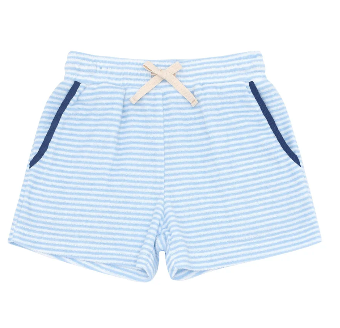 Boy Powder Blue Stripe French Terry Short