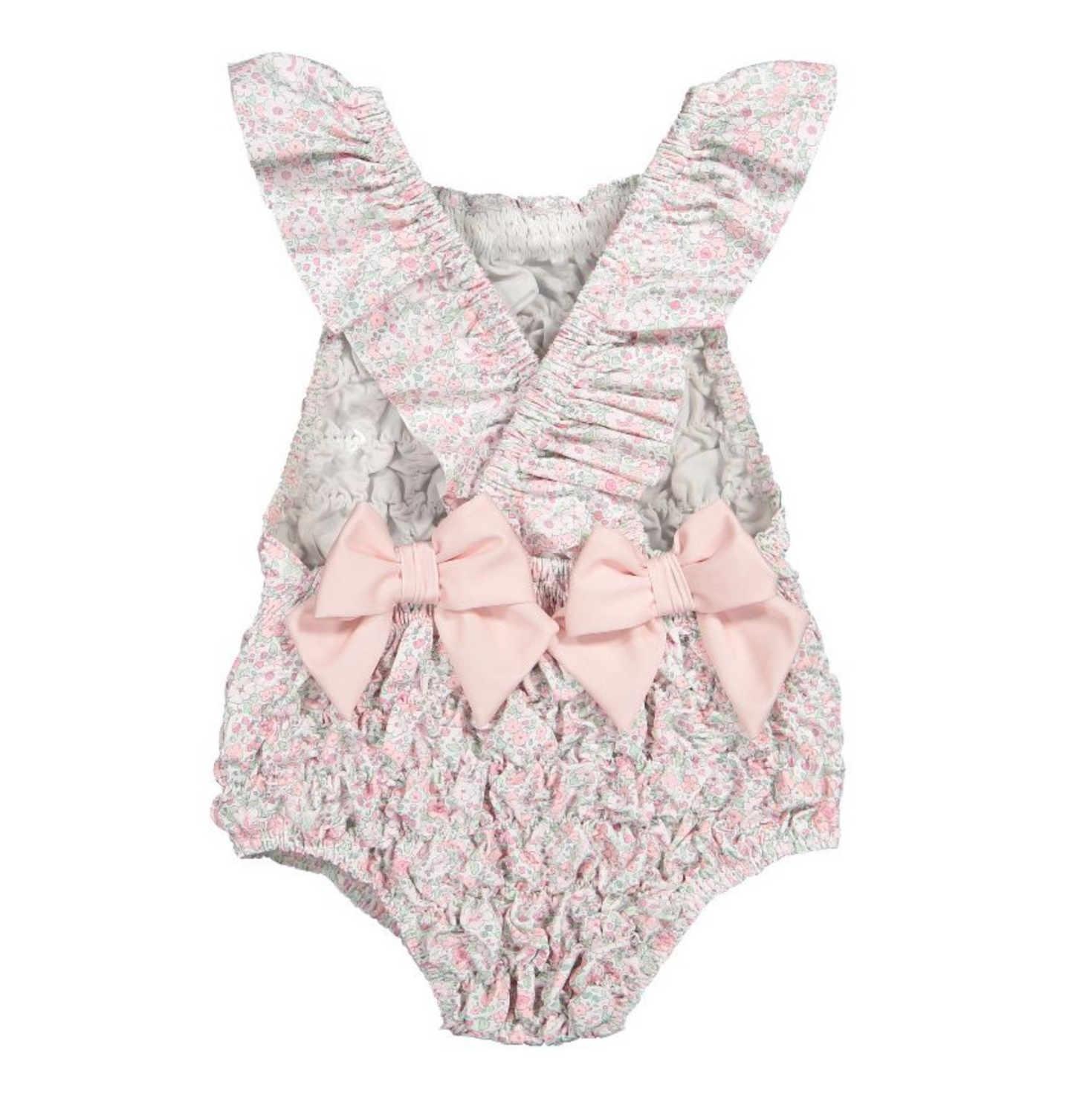 Pink Ditsy Floral Frilled Swimsuit