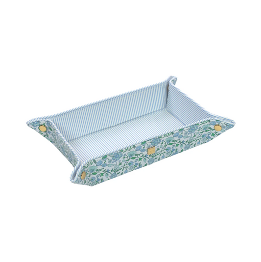 Luxe Saffiano Tray Set, Hamptons Floral