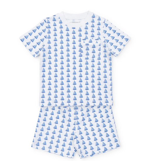 Charles Boy's Pima Cotton Pajama Short Set Sailing Away