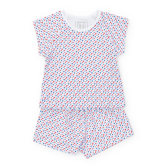 Emery Girl's Short Set Star Spangled