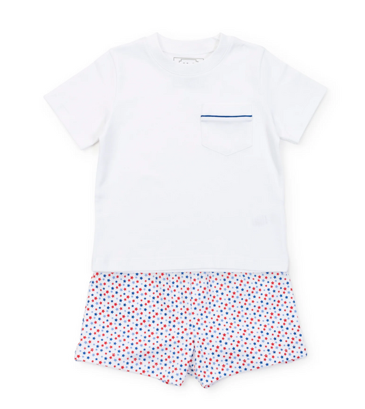 Walker Short Sleeve Short Set Star Spangled