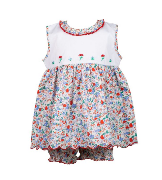 Rosie Red Floral Bloomer Set