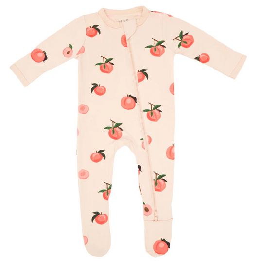 Zippered Footie, Peach