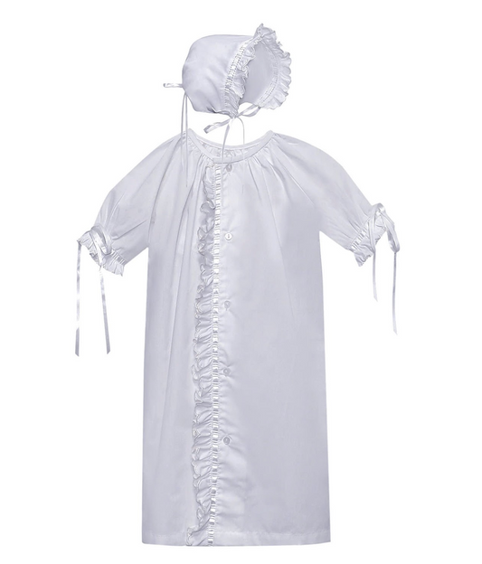 Finn Daygown, Scallop Ruffle, White