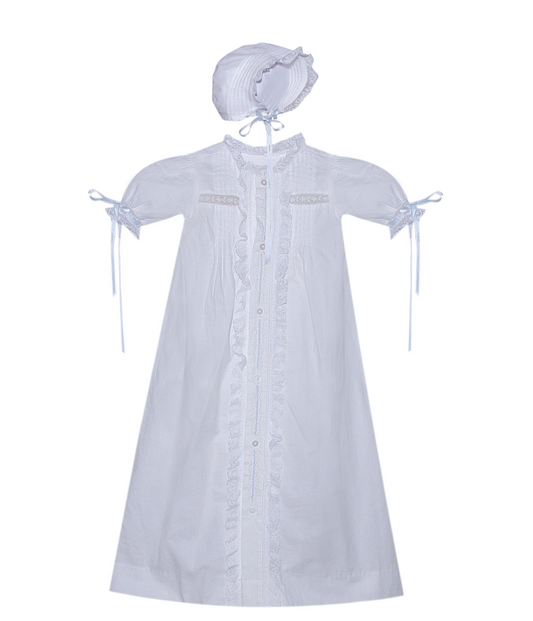 Tierney Christening Gown, Blue