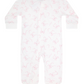 Charming Bows Print Zipper Footie