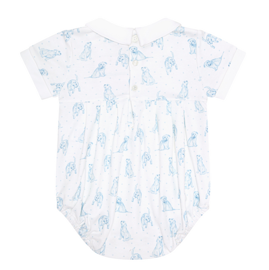 Blue Puppy Love Print Bubble