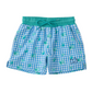 Marina Gingham Turtle Print Boys' Boogie Board Swim Trunk
