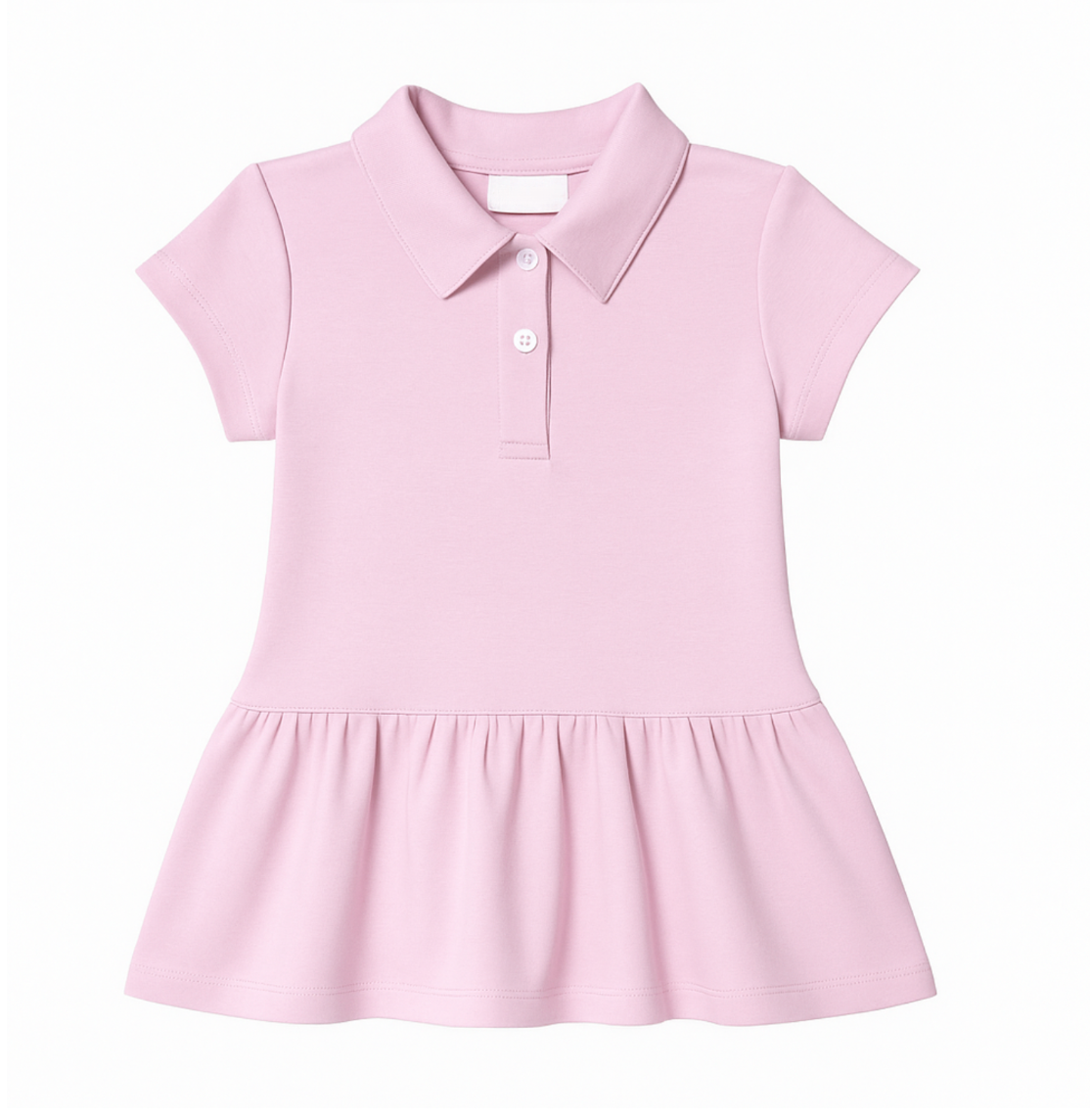 Short Sleeve Light Pink Polo Dress