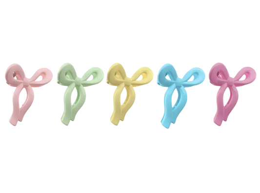 Set of 6 Mini Bow Claw Clips