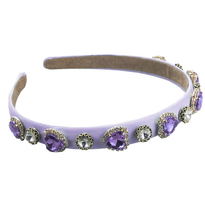 Heart Jewel & Diamonds Headband