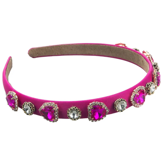 Heart Jewel & Diamonds Headband