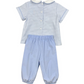 Bloomer Pant Set, Blue Check Oxford