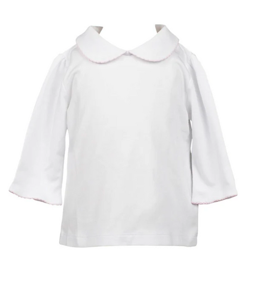 3/4 Sleeve Shirt With Pink Trim