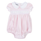 Mini Checks Pink Smocked Collared Bubble