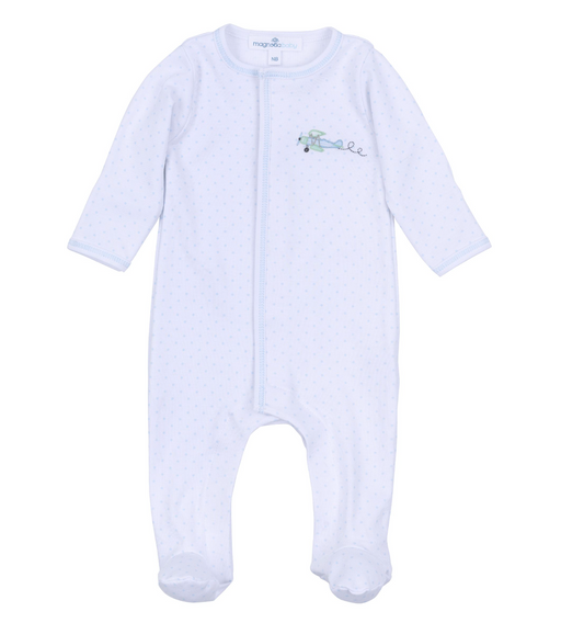 Take Flight Embroidered Footie