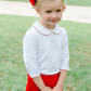3/4 Sleeve Shirt With Red Trim