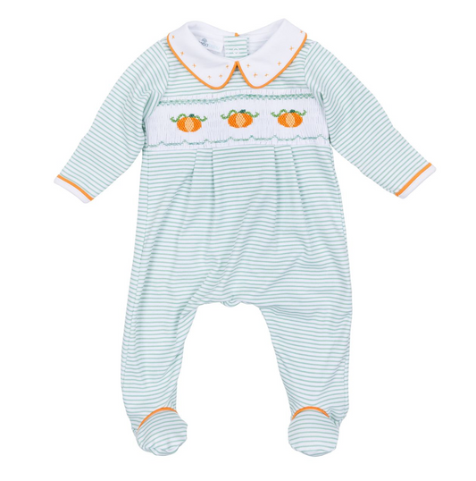 Lil' Pumpkin Classics Smocked Boy Footie
