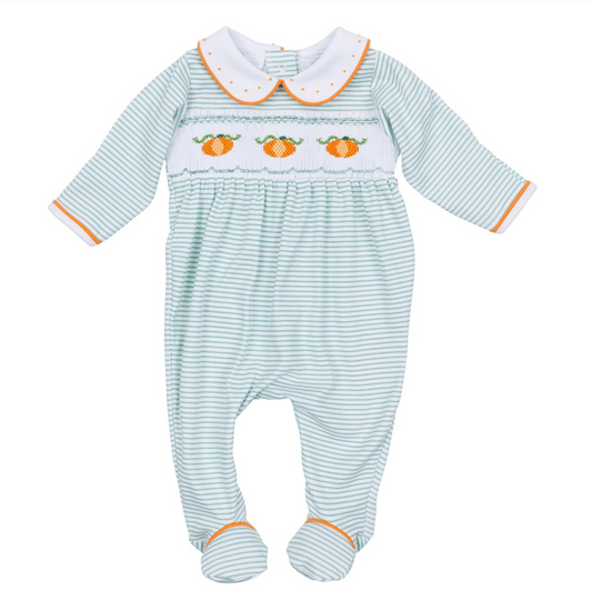 Lil' Pumpkin Classics Smocked Girl Footie