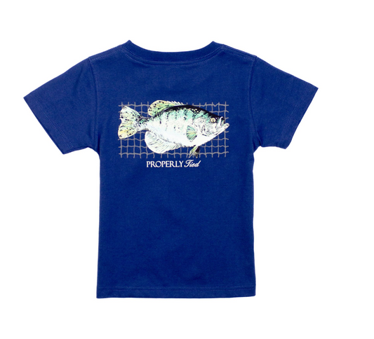 Boy's Crappie Short Sleeve River Blue T-Shirt