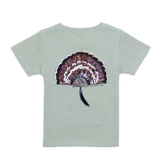 Boy's Turkey Mount Short Sleeve Chrome Grey T-Shirt