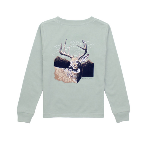 Boys Buck T-Shirt Sage