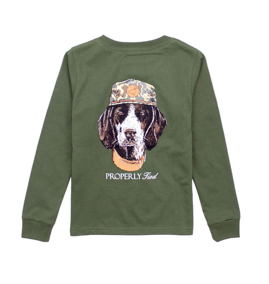 Boys Man's Best Friend T-Shirt Olive