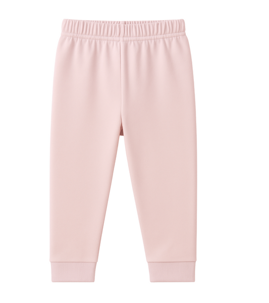 Girl's Fleece Light Pink Jogger Sweatpants