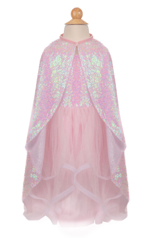 Pink Sequins Twirl Cape