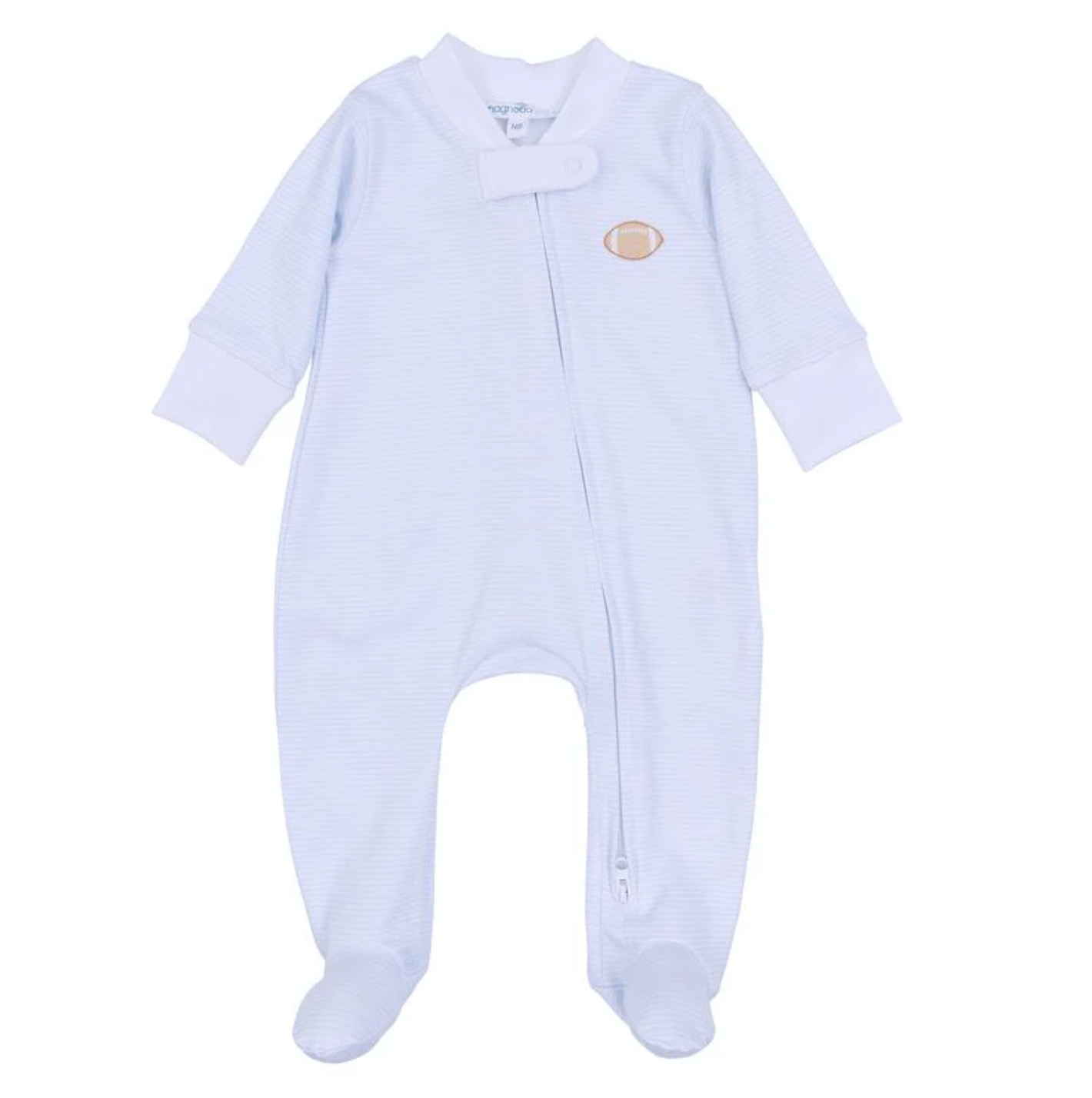 Touchdown Cutie Embroidered Zipper Footie