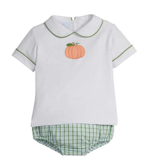 Applique Peter Pan Diaper Set - Pumpkin