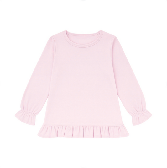 Long Sleeve Ruffle Swing Top