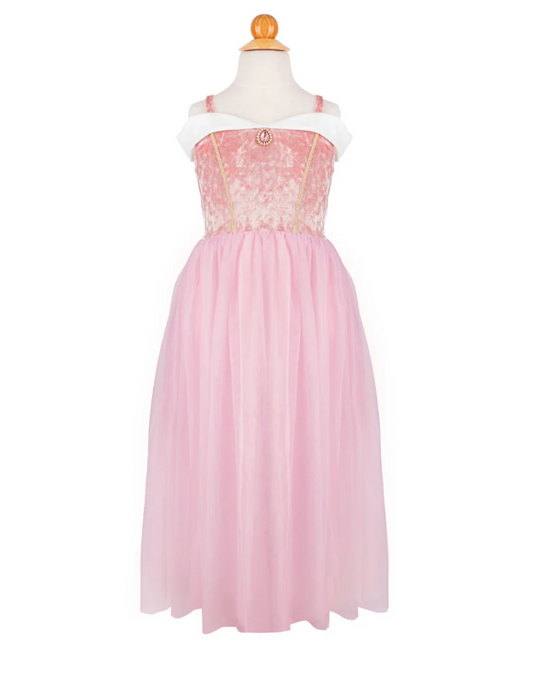 Velvety Soft Sleeping Sweetheart Princess Gown with Arm Warmers