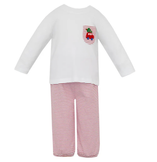 Knit Pant Set, Holiday Car