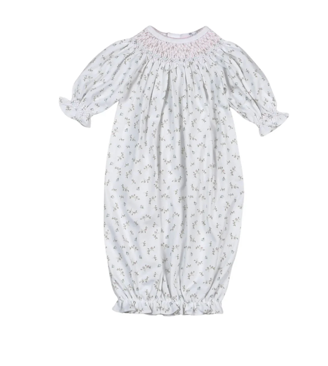 Bella Floral Smocked Bishop Gown