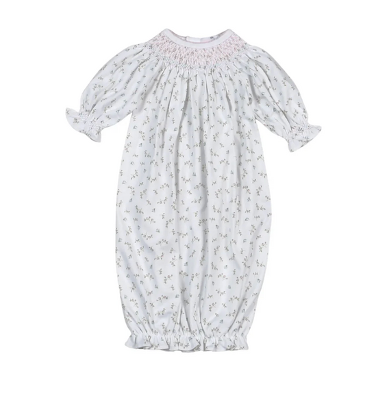 Bella Floral Smocked Bishop Gown