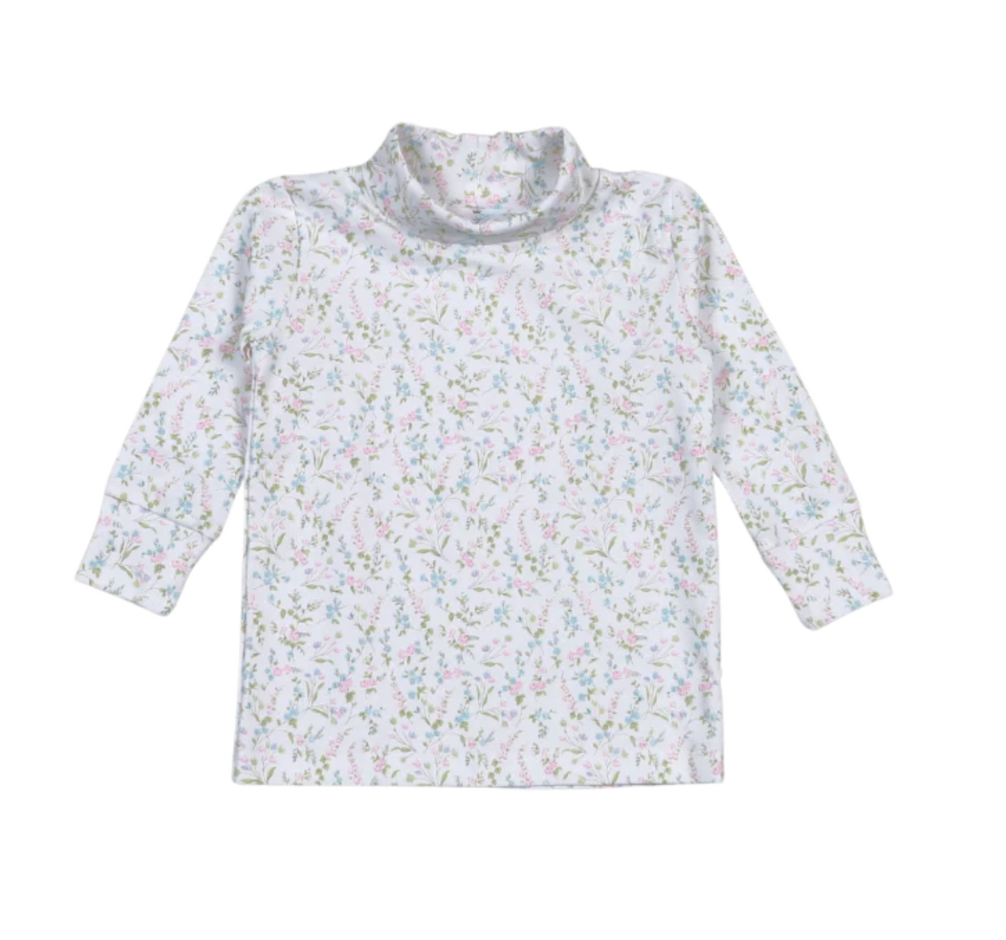 Vivian Floral Pima Turtleneck