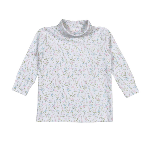 Vivian Floral Pima Turtleneck
