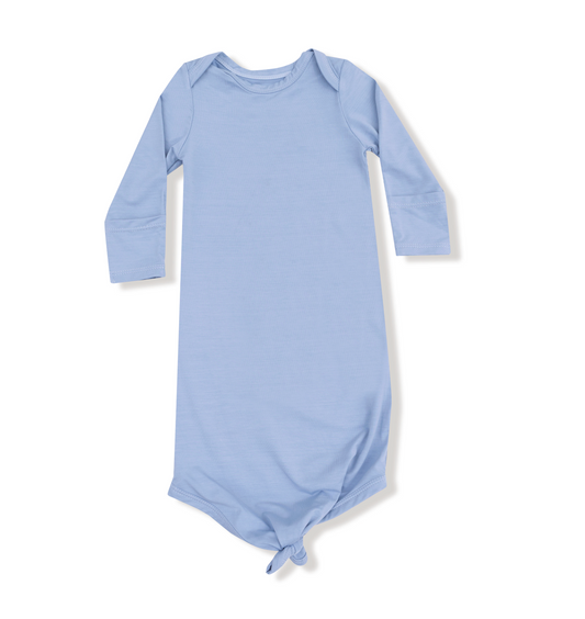 Knotted Gown, Soft Chambray