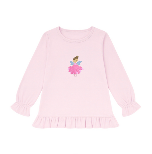 Long Sleeve Ruffle Swing Top, Fairy