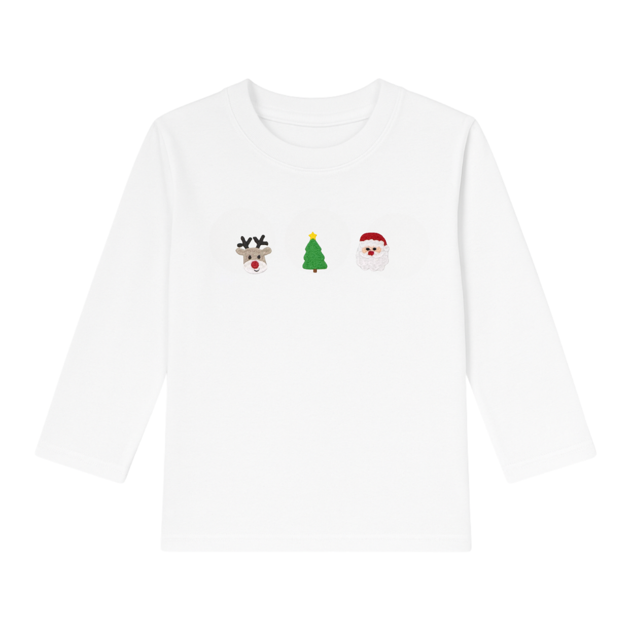 Long Sleeve Embroidered T-Shirt, Christmas