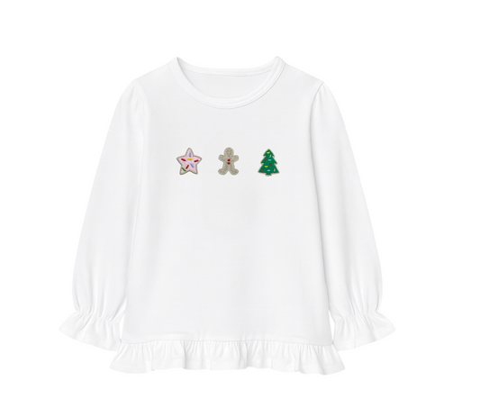 Ruffle Applique Swing Top, Christmas