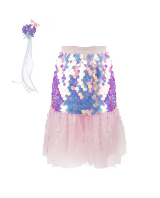 Bling Bling Mermaid Skirt & Hairclip Set