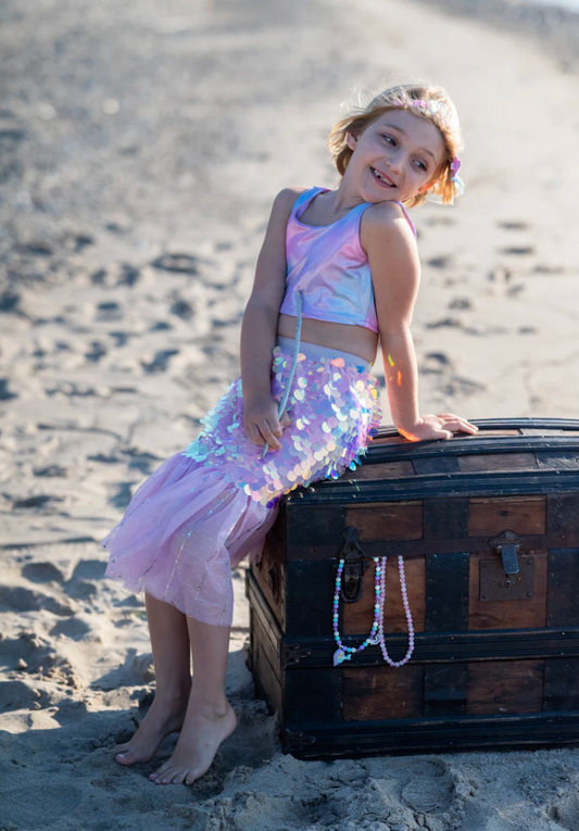 Bling Bling Mermaid Skirt & Hairclip Set